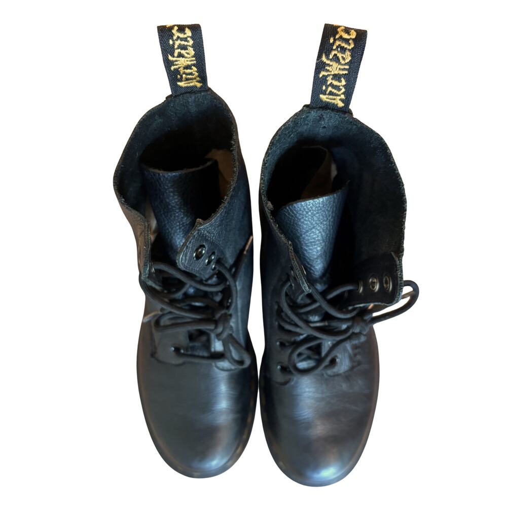 Dr. Martens Pascal Black Pebbled Leather Combat Boots – Women’s 8 / EU 39 - Picture 6 of 9